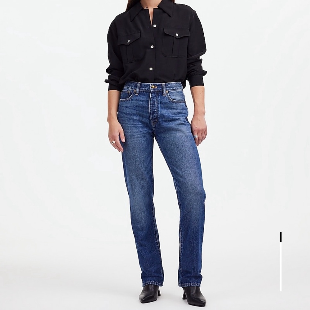 Alexa Chung for Madewell High Rise Straight Jean Allendale Wash NWT